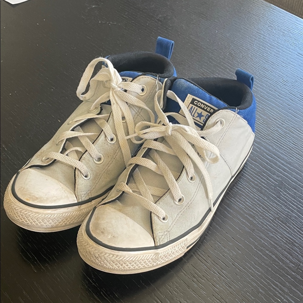 Converse Kids' White and Blue Sneakers